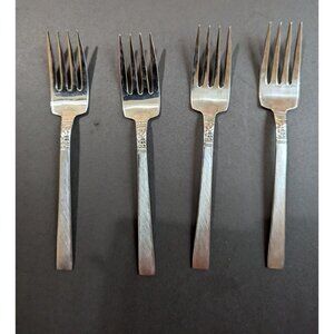 Oneida  Northland (Stainless, WM Dalton glassy finish  salad fork  6 1/2 in‎ set